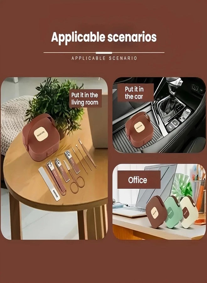 Sutroku 8 in 1 Stainless Steel Pedicure Care Grooming kit with Case,Travel Mini Manicure Set Nail Clipper Set, Professional Ultra Sharp Sturdy Fingernail and Toenail Clipper Cutters - Image 5