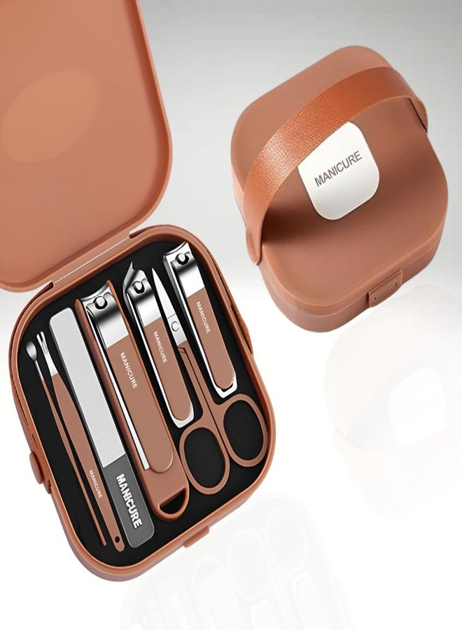 Sutroku 8 in 1 Stainless Steel Pedicure Care Grooming kit with Case,Travel Mini Manicure Set Nail Clipper Set, Professional Ultra Sharp Sturdy Fingernail and Toenail Clipper Cutters - Image 1