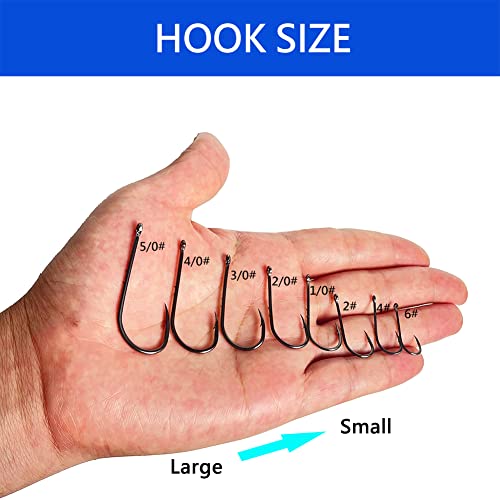 AMHDV 200pcspack Baitholder Fishing Hooks Forged Long Shanked Fishing Hook Barbed Shank Beak Bait Holder Hooks 200pcs50 Black - Image 3