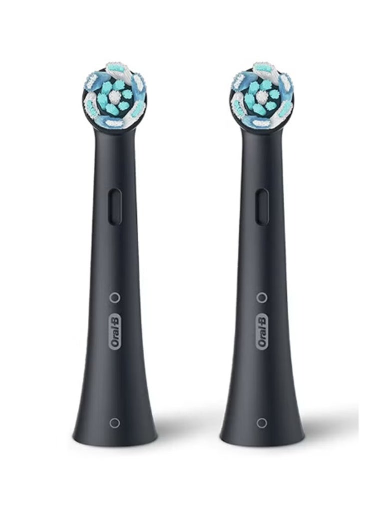 Oral-B iO Ultimate Clean Replacement Brush Heads Refill for Electric Rechargeable, White, 2 Count Black - Image 2