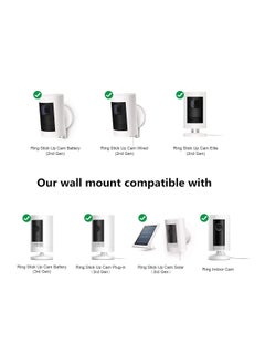 SYOSI Security Wall Mount for Oculus Sensor Arlo, Arlo Pro, R Stick Up Cam Wired, Metal Security Camera Bracket Outdoor Indoor 360° Rotation 1/4" Screw Camera (3 Pack, Black)  - Image 3