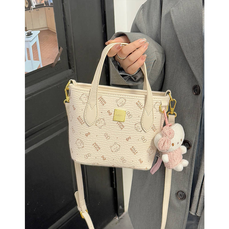 This Year'S Popular Small Bags For Women 2025 Spring And Satchel Bucket Bag Cartoon Graffiti Simple And Western Style Crossbody Bag - Image 5