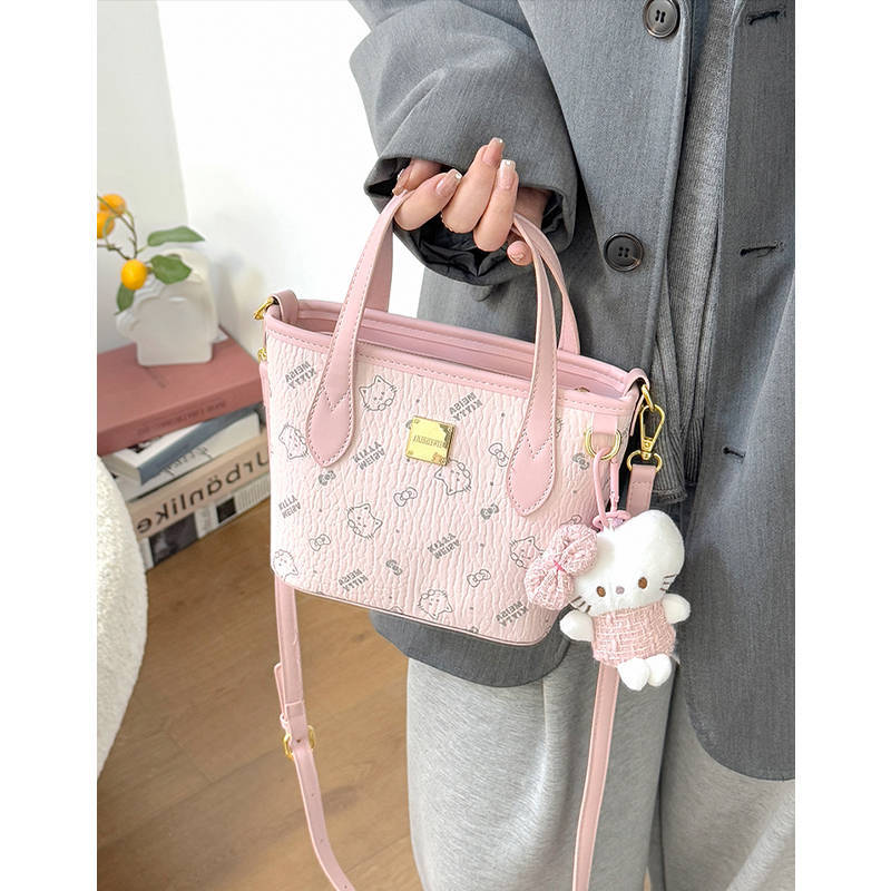This Year'S Popular Small Bags For Women 2025 Spring And Satchel Bucket Bag Cartoon Graffiti Simple And Western Style Crossbody Bag - Image 2