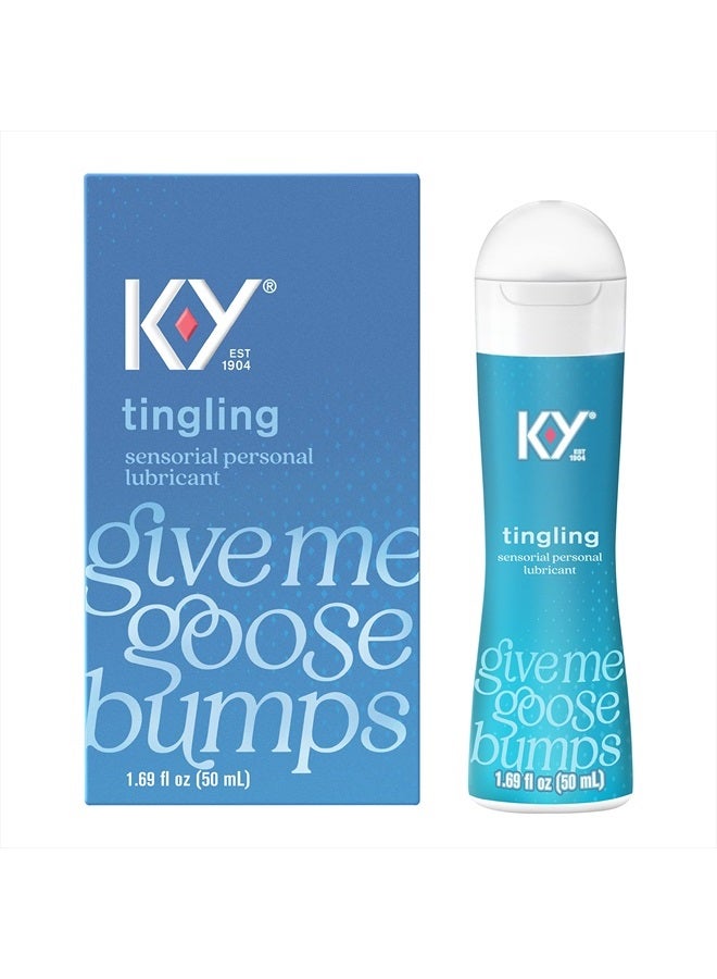 K-Y زيت تشحيم مائي مثير، زيت تشحيم شخصي حسي، 1.69 أونصة سائلة - Image 1