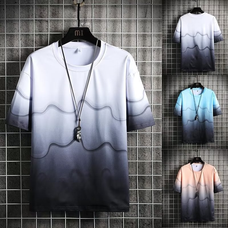 Ice Silk Short Sleeve T-Shirt Trendy Men'S Summer Thin Fashionable Youth Casual Half Sleeve T-Shirt - Image 2