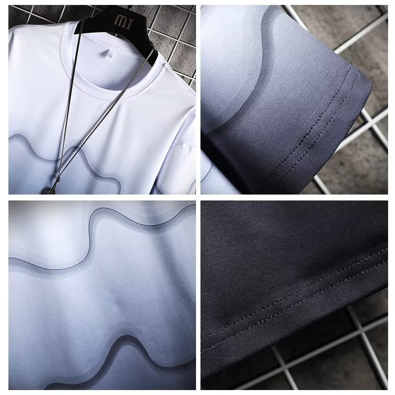 Ice Silk Short Sleeve T-Shirt Trendy Men'S Summer Thin Fashionable Youth Casual Half Sleeve T-Shirt - Image 5