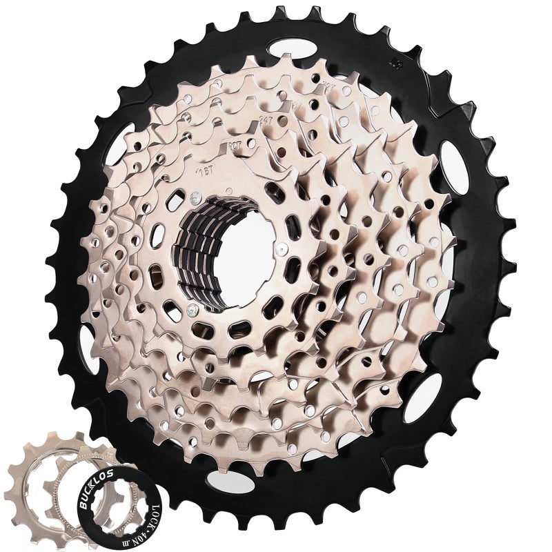 BUCKLOS 8/9/10/11/12 Speed Cassette Ultra-Light 11-25/28/32/34/36/40/42/46/50/52T Bike Cassette Fit Mountain Bike/Road Bike/XC/DH/AM,Compatible with Shimano Sram HG Hub Driverâ€¦ - Image 1