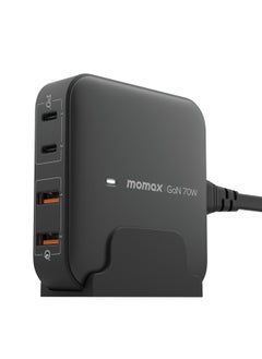 Momax Momax Oneplug Desktop Charger With GaN 4-Port 70W - Black  - Image 1