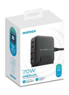 Momax Momax Oneplug Desktop Charger With GaN 4-Port 70W - Black  - Image 4