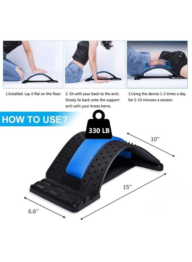 Multi-Level Back Stretcher for Back Pain Relief – Adjustable Lumbar Support Device for Herniated Disc, Sciatica, and Scoliosis – Spine Decompression and Posture Correction Tool with 3 Stretching Levels – Ideal for Home and Office Use - Image 5