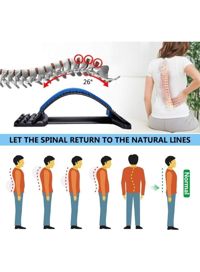 Multi-Level Back Stretcher for Back Pain Relief – Adjustable Lumbar Support Device for Herniated Disc, Sciatica, and Scoliosis – Spine Decompression and Posture Correction Tool with 3 Stretching Levels – Ideal for Home and Office Use - Image 4