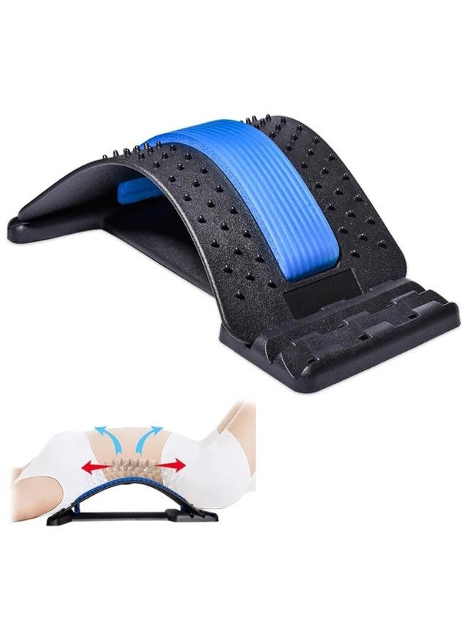 Multi-Level Back Stretcher for Back Pain Relief – Adjustable Lumbar Support Device for Herniated Disc, Sciatica, and Scoliosis – Spine Decompression and Posture Correction Tool with 3 Stretching Levels – Ideal for Home and Office Use - Image 1