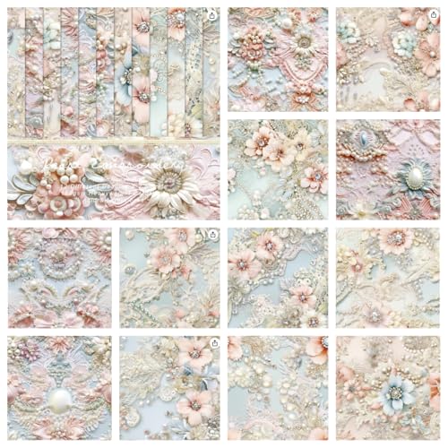 DESEACO Premium 6x6 Inch Single-Sided Scrapbook Paper Pad - Perfect for Crafting, Decorative Projects and Card Making - 24 Sheets & 12 Elegant Patterns - Image 2