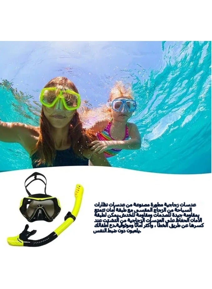Generic Diving goggles, snorkel sets, men's and women's large frame silicone masks, diving masks, and diving goggles  - Image 2