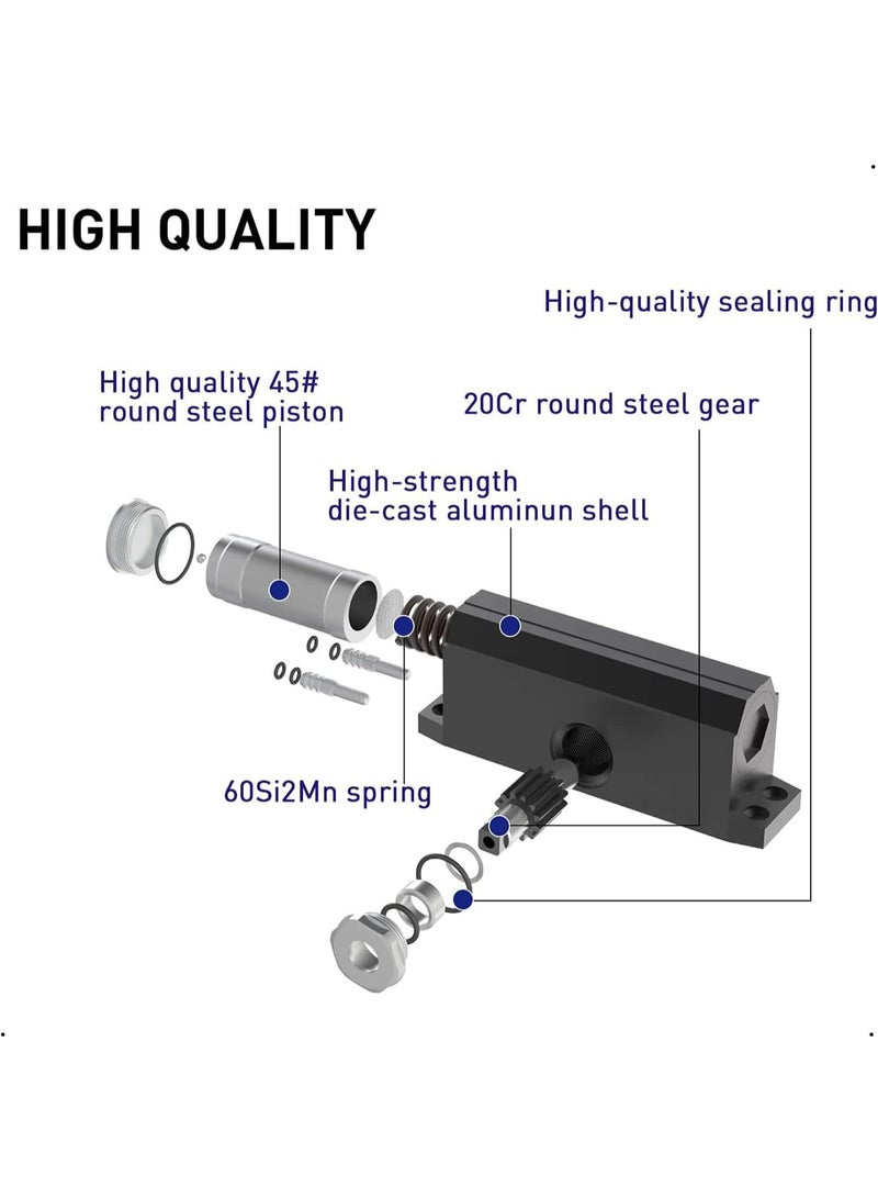 Relex Automatic Door Closer, Aluminum Spring Door Closer for Door Weight 15~55kg, The Maximum Opening Power of The Door is 180°, Commercial Door Closer for Home and Commercial Property (Black) - Image 4