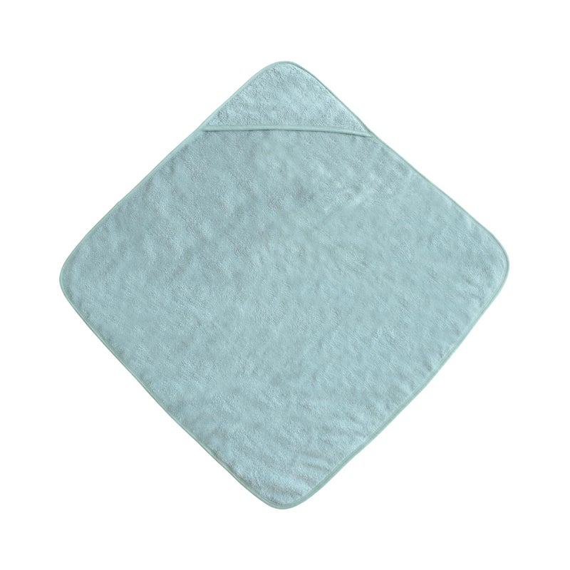 mushie Baby Hooded Towel | Organic Cotton (Sea Mist) - Image 2