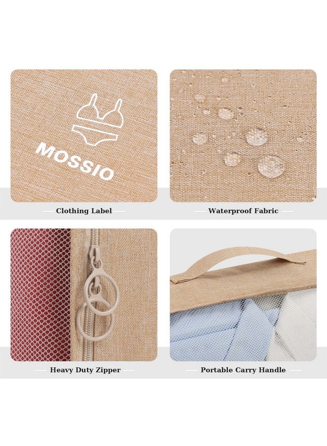 Mossio 6 Set Packing Cubes with Shoe Bag - Travel Luggage Organizer for Carry On Suitcase, Khaki - Image 5
