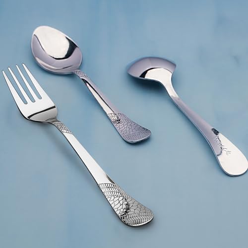 Parage 18 Pieces Stainless Steel Cutlery Set, Premium Cutlery for Home & Kitchen, Luxury Dining Tableware Gift for House Warming, Silver, Imperial (6 Pieces Each Table Spoons, Forks & Tea Spoons) - Image 5