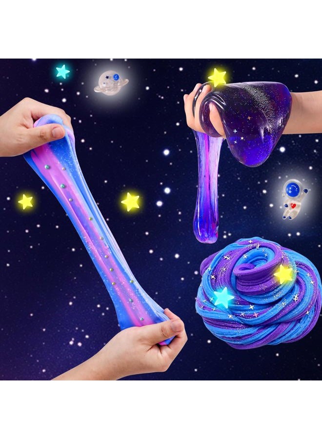 LPFEZRS Cosmic Shimmer Slime Kit, Galaxy Glitter Slime with Unicorn Colors, Gift for Girls Dark Powder to Make Glitter & Galactic Slime, Fun Easter Gifts for Girls 8-12 - Image 5
