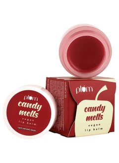 Plum Plum Lip Balm Candy Melts Vegan Lip Balm Red Velvet Love With Natural UV Protection Ultra Moisturization Added Shine for Lips 100% Cruelty Free 12 g  - Image 1