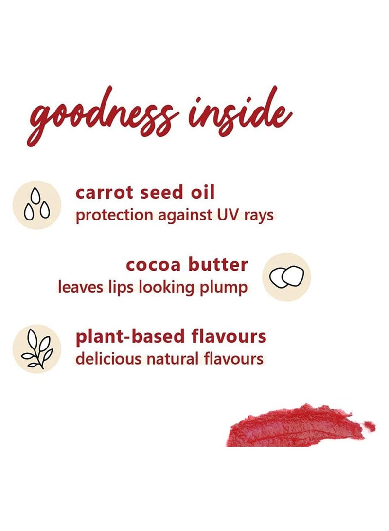 Plum Lip Balm Candy Melts Vegan Lip Balm Red Velvet Love With Natural UV Protection Ultra Moisturization Added Shine for Lips 100% Cruelty Free 12 g
