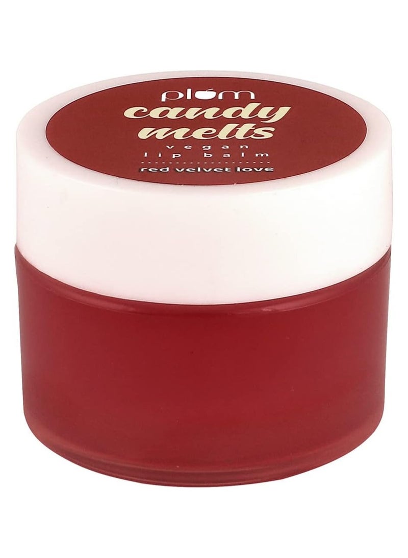 Plum Lip Balm Candy Melts Vegan Lip Balm Red Velvet Love With Natural UV Protection Ultra Moisturization Added Shine for Lips 100% Cruelty Free 12 g