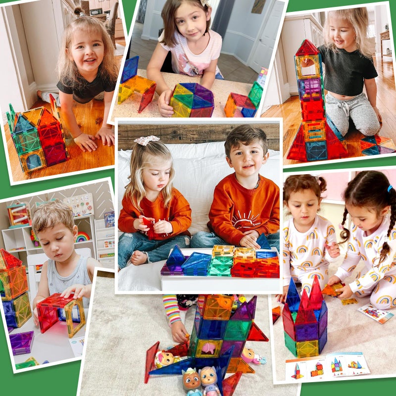 Coodoo Kids Toys Magnetic Tiles Starter Set Classroom Must Haves, Magnetic Blocks for Toddlers Magnet Building Toys Preschool Montessori Learning Games for 3+ Year Old Boys & Girls - Image 5