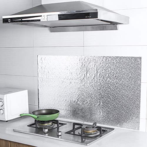Aulufft Aluminum Heat Shield, Aulufft 35 x 47 inch Aluminized Fiberglass Sheet Self-Adhesive Heat Barrier Protection Cover Heat Shielding Mat with 1 Piece Scraper - Image 2