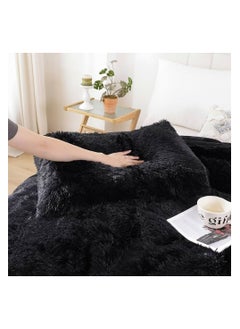 Comfy COMFY SET OF 6 PC FAUX FUR SOFT & FLUFFY PREMIUM COMFORTER SET BLACK  - Image 3