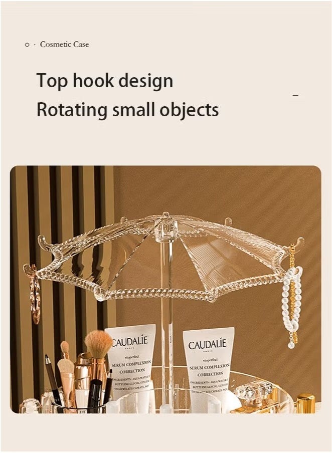 Beauenty Double-Layer Makeup Organizer,360 Degrees Rotation,Adjustable Large-Capacity Cosmetic Organizer,Transparent Acrylic Material,Suitable for Storing Lipstick/Sunscreen/Essence  - Image 4