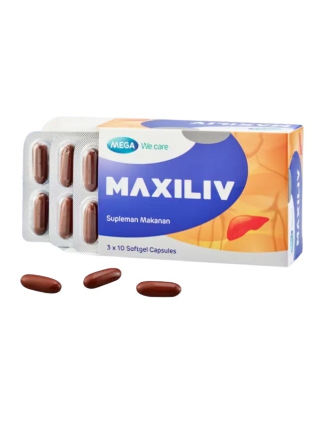 Mega Maxiliv Liver Support Supplement 30 Capsules | Supports Liver Health, Detoxification & Daily Wellness - Image 3