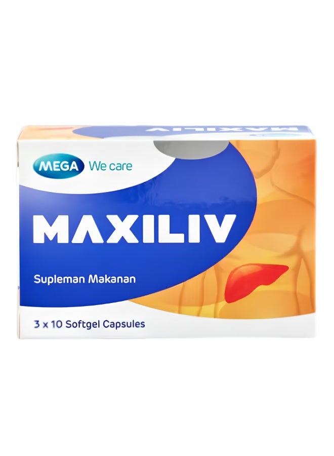 Mega Maxiliv Liver Support Supplement 30 Capsules | Supports Liver Health, Detoxification & Daily Wellness - Image 1