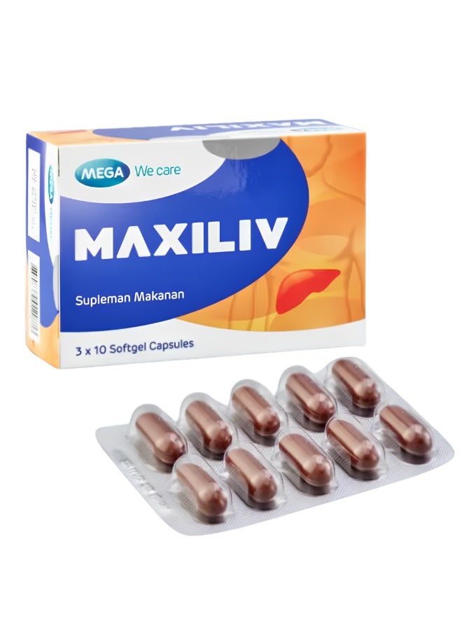 Mega Maxiliv Liver Support Supplement 30 Capsules | Supports Liver Health, Detoxification & Daily Wellness - Image 2