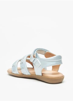 JUNIORS Girls Wave Textured Sandals With Hook And Loop Closure  - Image 2