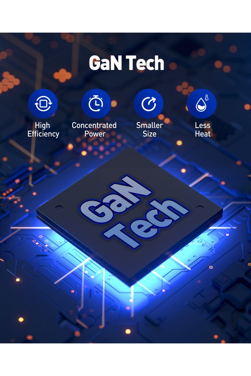 جودا اليابانية شاحن جداري بقوة 50 واط بمنفذين تايب سي - اسود - Image 5