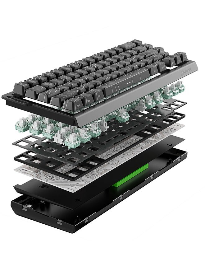 Attack Shark X68 HE Rapid Trigger Mechanical Gaming Keyboard 60% Wired with Adjustable Actuation,Hall Effect Magnetic Switch,8KHz Polling Rate,RGB Backlit,Top Mount,Side Printed Keycap(Black Contour) - Image 2