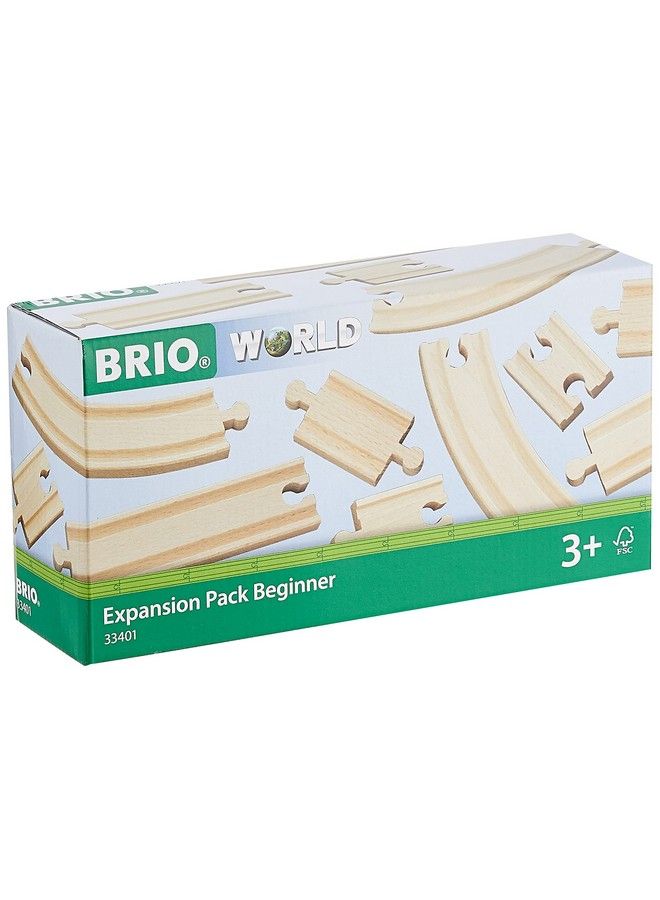 Brio حزمة توسيع للمبتدئين 33401 من وورلد؛ 11 قطعة من مسارات القطارات الخشبية للأطفال من عمر 3 سنوات وما فوق - Image 1
