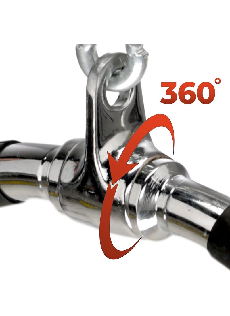 Yes4All Yes4All Wide Grip Curl LAT Pull Down Bar Attachments Rubber HandgripsCurl BarPress Down for Cable Pulley System Machine  - Image 4