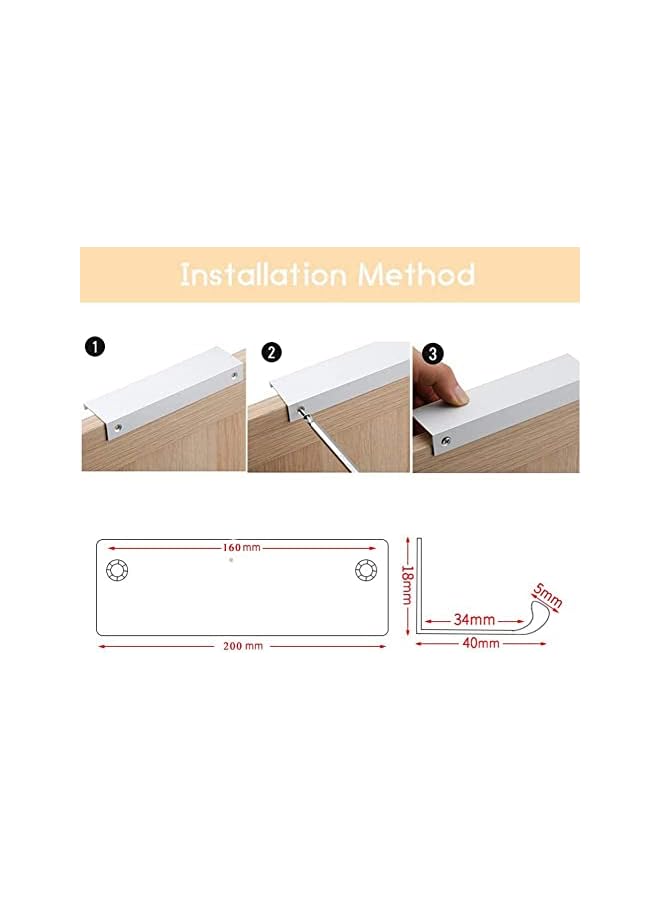 PROMASS 10 Pack Modern Style Finger Edge Pull Furniture DrawerHandles Hidden Cabinet Kitchen Drawer Handles Knobs Gold 80mm - Image 4