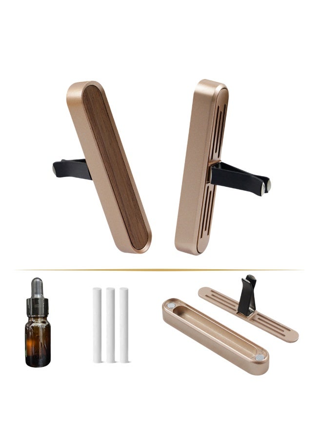 XLOGIX Car Air Freshener for AC Vent – Premium Essential Oil Diffuser with Refillable Scent Sticks, Long-Lasting Aroma, Elegant Metal & Wood Design, Perfect Gift for Men & Car Lovers - Image 1