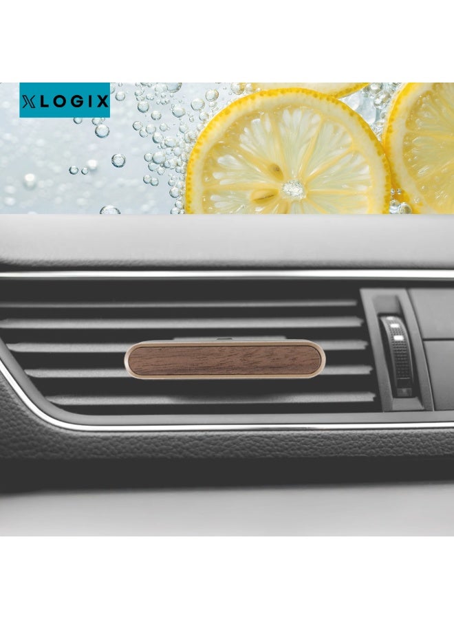 XLOGIX Car Air Freshener for AC Vent – Premium Essential Oil Diffuser with Refillable Scent Sticks, Long-Lasting Aroma, Elegant Metal & Wood Design, Perfect Gift for Men & Car Lovers - Image 2