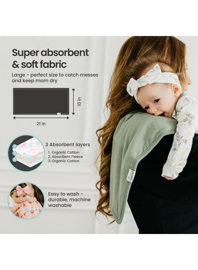 Copper Pearl Premium Baby Burp Cloths - 3-Pack Large Cotton Burp Cloths, Extra Soft Spit Up Rags with 3 Absorbent Layers, Perfect for Baby Girl Gifts (21" x 10" Size, Enchanted Set) - Image 2