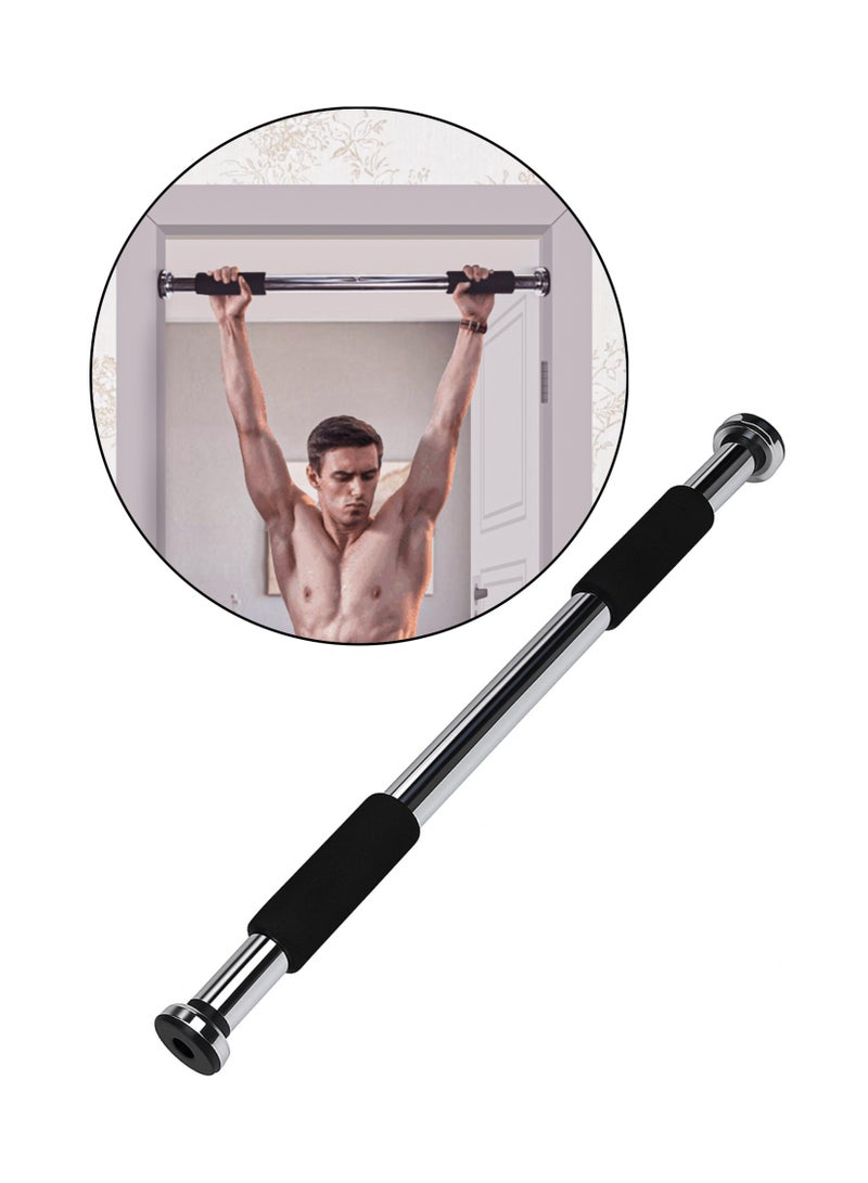 بلا نهاية شريط سحب قابل للتعديل من الفولاذ المقاوم للصدأ لمدخل المنزل | لتقوية التمارين في المنزل أو صالة الألعاب الرياضية مع قبضة وسادة مضادة للانزلاق | التمرين واللياقة البدنية | للجنسين - Image 1