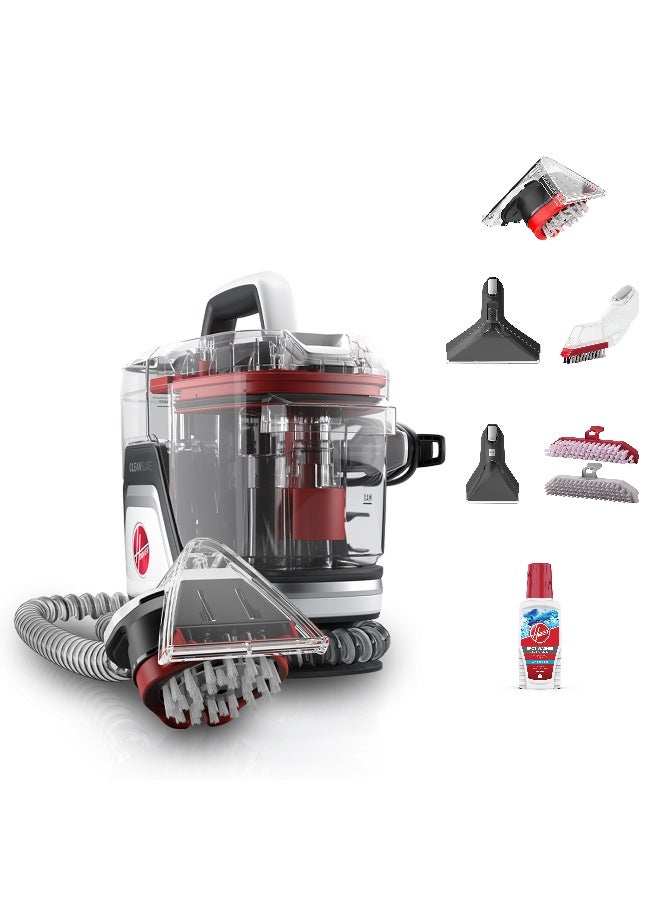 Hoover CleanSlate Portable Spot Cleaner, SpinScrub Hand Tool, Dual Tank System, For Carpet, Upholstery & Stairs (CDSW-MPMC) 400 W CDSW-MPMC Red - Image 1