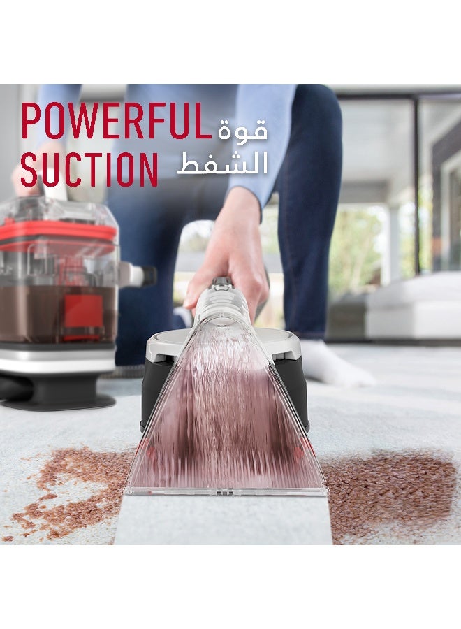 Hoover CleanSlate Portable Spot Cleaner, SpinScrub Hand Tool, Dual Tank System, For Carpet, Upholstery & Stairs (CDSW-MPMC) 400 W CDSW-MPMC Red - Image 5