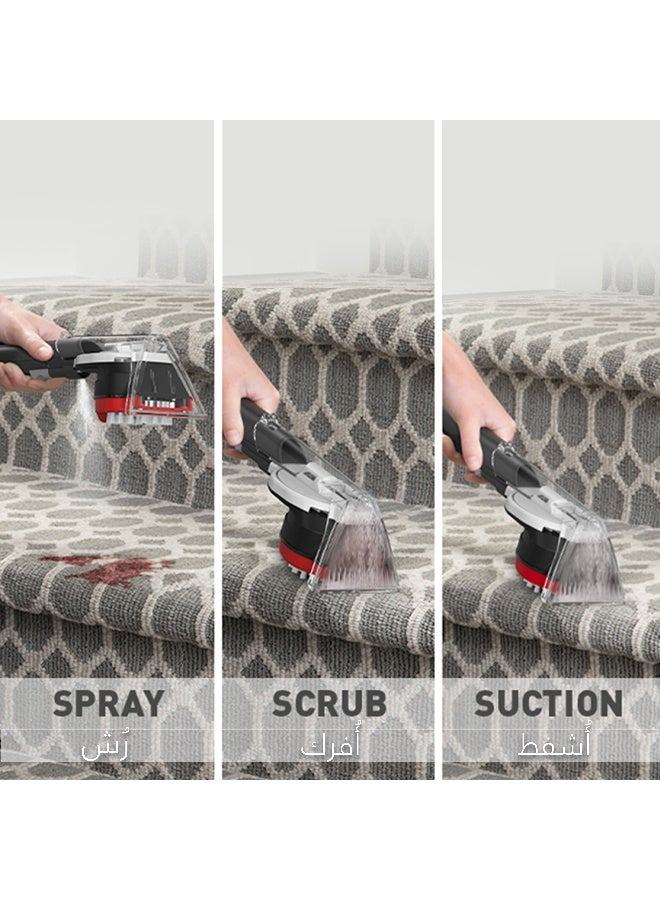 Hoover CleanSlate Portable Spot Cleaner, SpinScrub Hand Tool, Dual Tank System, For Carpet, Upholstery & Stairs (CDSW-MPMC) 400 W CDSW-MPMC Red - Image 3