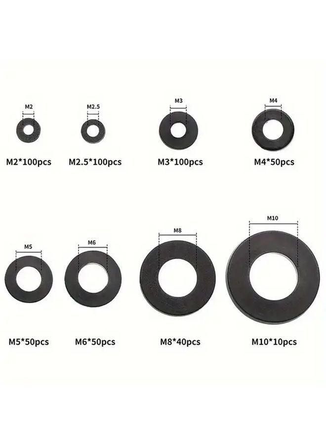 500pcs Black Nylon Flat Washer Seals Leak Proof Gaskets For Faucet Repair Plumbing - Image 3