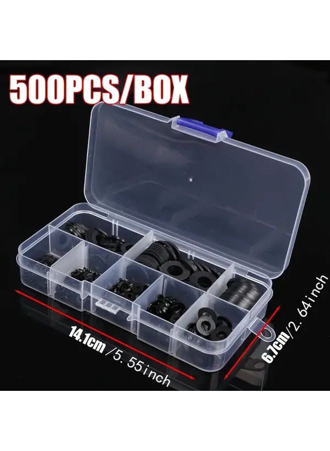 500pcs Black Nylon Flat Washer Seals Leak Proof Gaskets For Faucet Repair Plumbing - Image 5