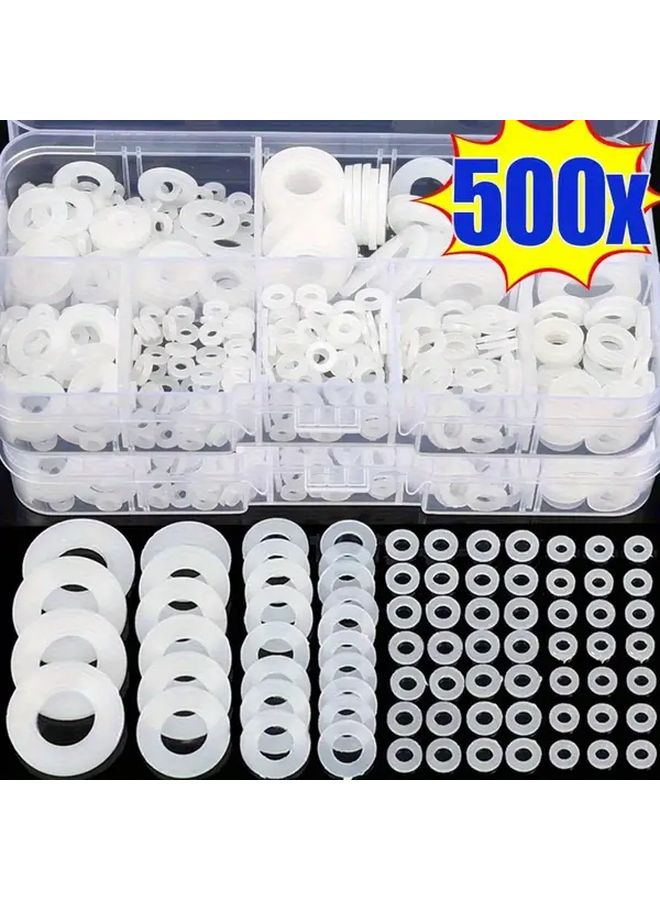 500pcs Black Nylon Flat Washer Seals Leak Proof Gaskets For Faucet Repair Plumbing - Image 4