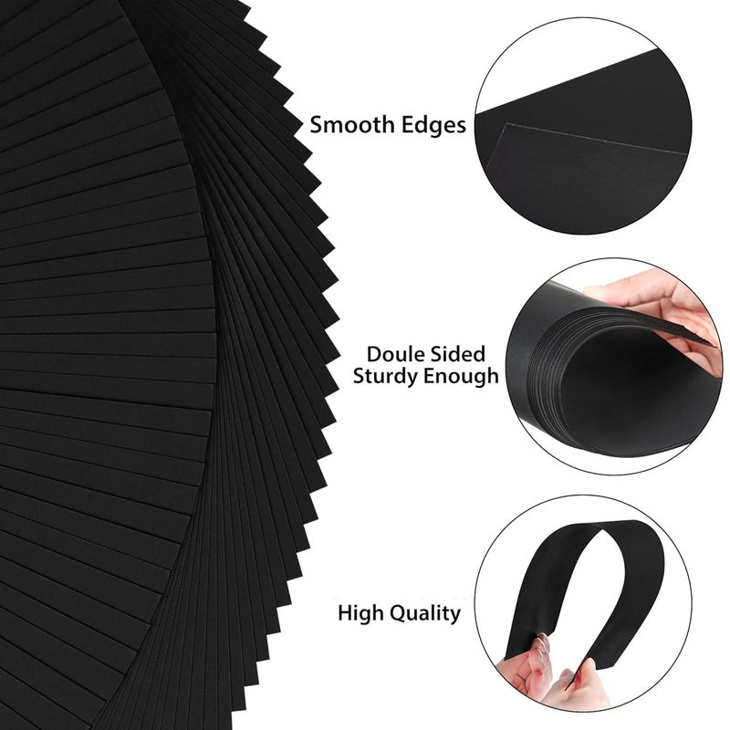 U HOMOVING 200 Sheets Black Kraft Paper for Wrapping Gifts Bouquet 12â€x 17â€Construction Paper for Art Craft Drawing Supplies Kraft Sheets for Packing Moving Shipping - Image 3